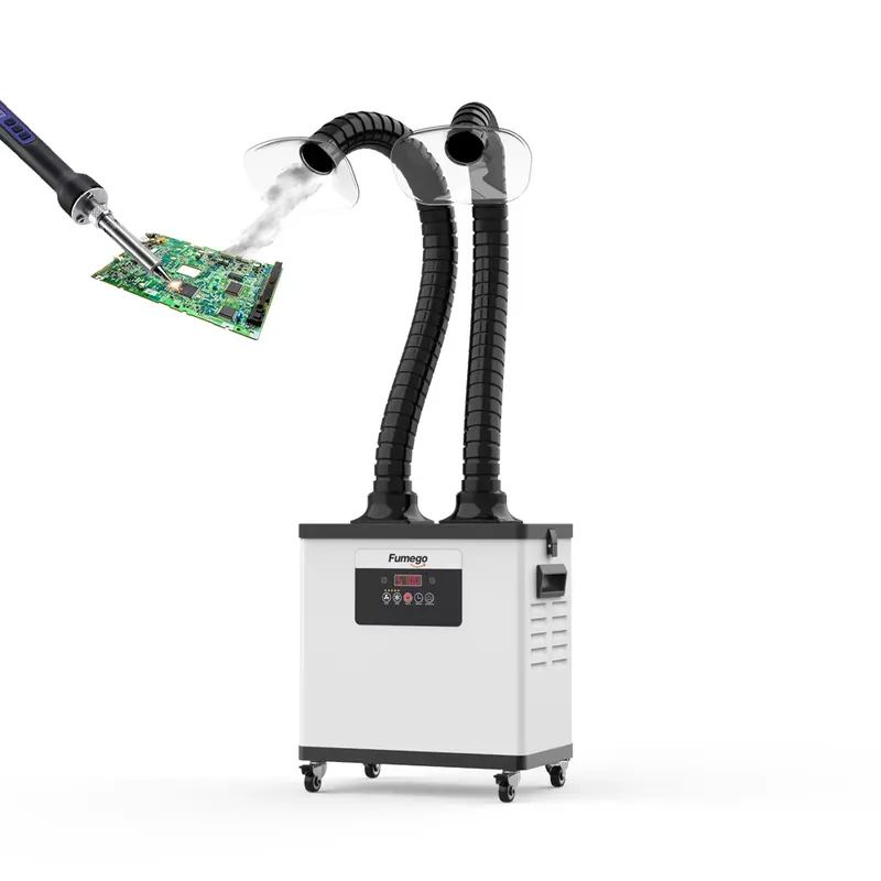 Fume Extractor Soldering Dual Arm - Extractor de Humo de Doble Brazo